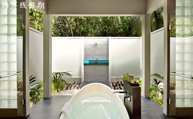 房型内部设施图片参考，如无边泳池与电视及音响， Beach suite with pool-沙滩泳池套房 maldievs(迪加尼|戴加利岛 Dhigali Maldives) 